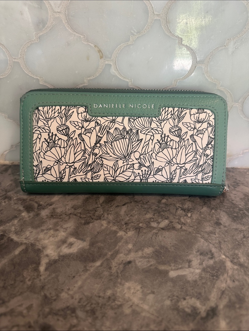 Pokemon Wallet Teal Pink Coral Green Stripe Floral - Picture 14 of 14